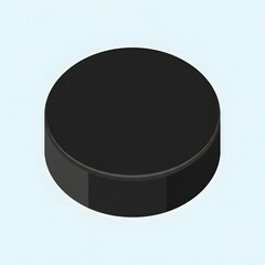 Classic black ice hockey puck, a fundamental piece of sports equipment used in fast-paced athletic games