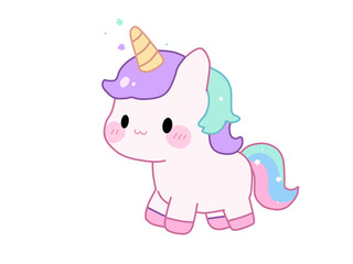 かわいいユニコーンイラスト