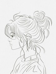 Girl in a dress with flowers