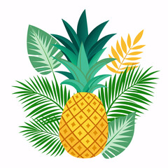 Tropical Pineapple Vector