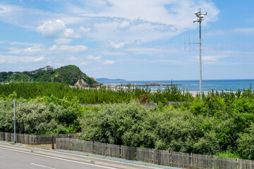いわき市の沼ノ内海岸に設けられた防災緑地
