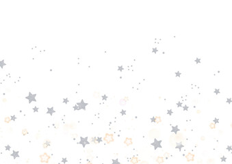 Festive christmas Star dust bokeh fall on transparent background, luxury new year confetti star Bokeh dust white particles explosion, png image 