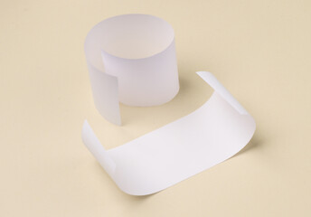 Blank Cash Receipt Sales Checks on yellow background