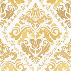 A seamless French Versailles damask pattern with ornate floral motifs. Perfect for luxury textiles, wallpapers, and high-end branding.