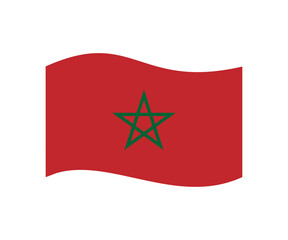 Morocco waving flag icon. Official national flag of Morocco vector design and illustration.