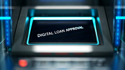 Automated Loan Approval Process Digital Environment Technology Content Close-Up Viewpoint for Efficient Financial Solutions