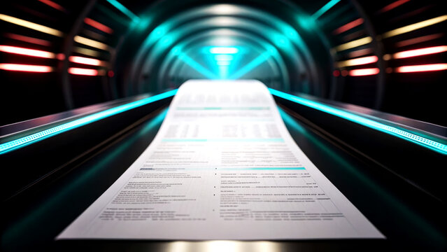 Automated Loan Processing System Modern Office Digital Document Workflow Tech-Driven Environment Futuristic Viewpoint Streamlined Concept Integration