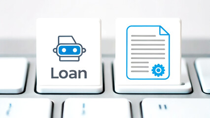 Automated Loan Processing System Digital Finance Sector Graphic Content Tech Environment Close-up View Concept of Efficiency in Loan Automation