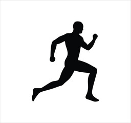 Man standing, walking, and running icon set. People symbols showing person in motion and posture. Human figure standing, walking, and running poses. Outline vector illustration.