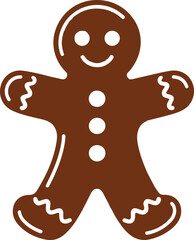 Obraz premium Gingerbread Man Silhouette Vector Design