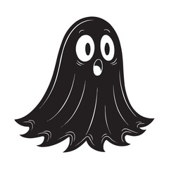 Cute Spooky Ghost Cartoon Illustration – Halloween Character Design