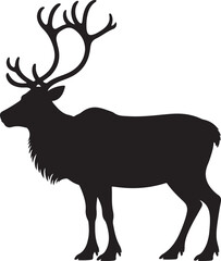 Reindeer Silhouette Vector Design