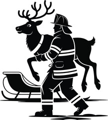 vector illustration of a silhouette of a bull