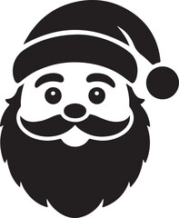 Santa Face Silhouette Vector Design