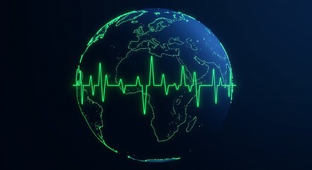 Global pulse digital world heartbeat technology