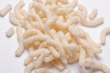 Corn sticks on a white background