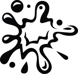 Cartoon Water Splash Effects Vector Set – Fluid Dynamic Droplets, Aqua Waves, Minimalist Sea Line Art, Water Drop Icons, and Dermatology Hand with Water Design Elements for Animation and Visual Effect