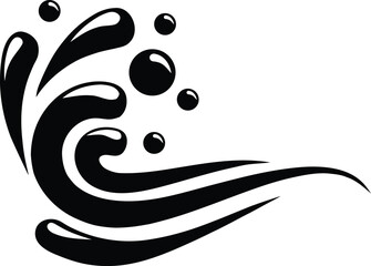 Cartoon Water Splash Effects Vector Set – Fluid Dynamic Droplets, Aqua Waves, Minimalist Sea Line Art, Water Drop Icons, and Dermatology Hand with Water Design Elements for Animation and Visual Effect
