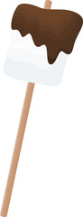Marshmallow Dipped in Chocolate on Stick