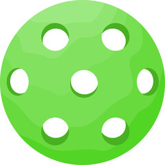Illustration of a Green Pickleball Ball
