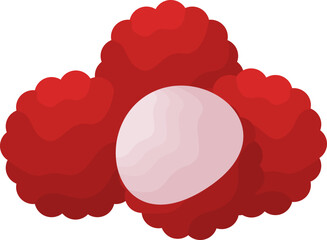 Illustration of Two Lychee Fruits