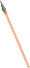 Illustration of a Spear with a Metal Tip