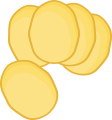 
Illustration of Stacked Potato Chips