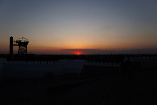 sunset  in Bukhara Uzbekistan