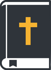 Fototapeta premium Black Holy Bible Illustration