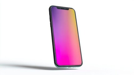 Modern smartphone isolated on white background.