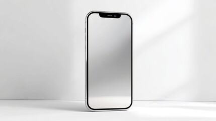 Modern smartphone isolated on white background.