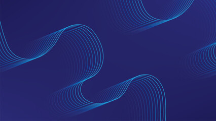 Blue Abstract Wave Lines Background Modern Digital Flow Design