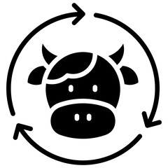 Cow Cycle Icon