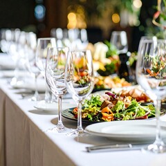 Delicious and colorful food installation at an exquisite event