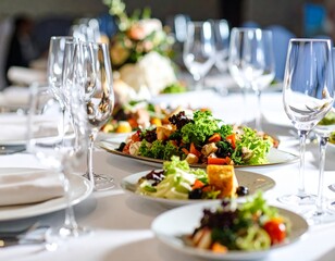 Fototapeta premium Delicious and colorful food installation at an exquisite event