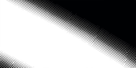 Halftone gradient background black and white dotted texture abstract vector illustration