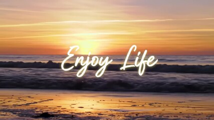 Enjoy Life Peaceful Sunset at the Beach