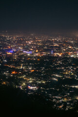 Obraz premium Aerial View of City Lights at Night