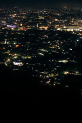 Aerial View of City Lights at Night
