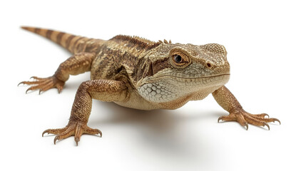 Naklejka premium Realistic Lizard on White Background – Reptile Stock Photo