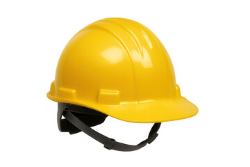 Fototapeta premium Yellow hard hat representing safety, construction, and engineering industry work on transparent background