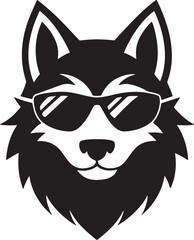 wolf head vector