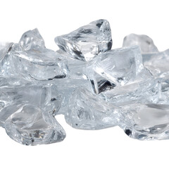 Obraz premium Transparent glass chunks composition on alpha channel