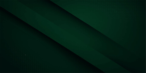 Obraz premium Green abstract background with lines and digital design elements