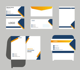 Modern creative stationery design template