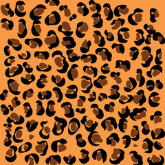 Seamless vector leopard skin print pattern for textile and wallpaper design