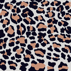 Seamless vector leopard skin print pattern for textile and wallpaper design