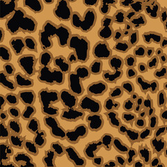 Seamless vector leopard skin print pattern for textile and wallpaper design