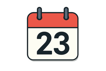 Fototapeta premium May 25 flat design daily calendar icon, date and day of year vector illustration with transparent background, minimalist office schedule planner, time management concept