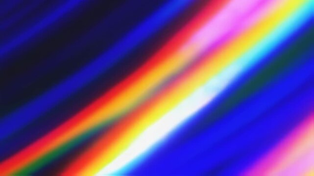 Abstract Rainbow Light Streaks Background Overlay.